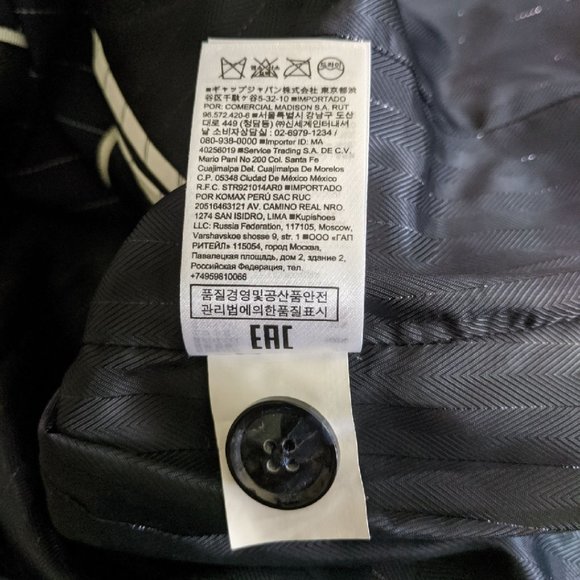 BANANA REPUBLIC Pinstripe Classic One Button Blazer Size 2 - Picture 14 of 15